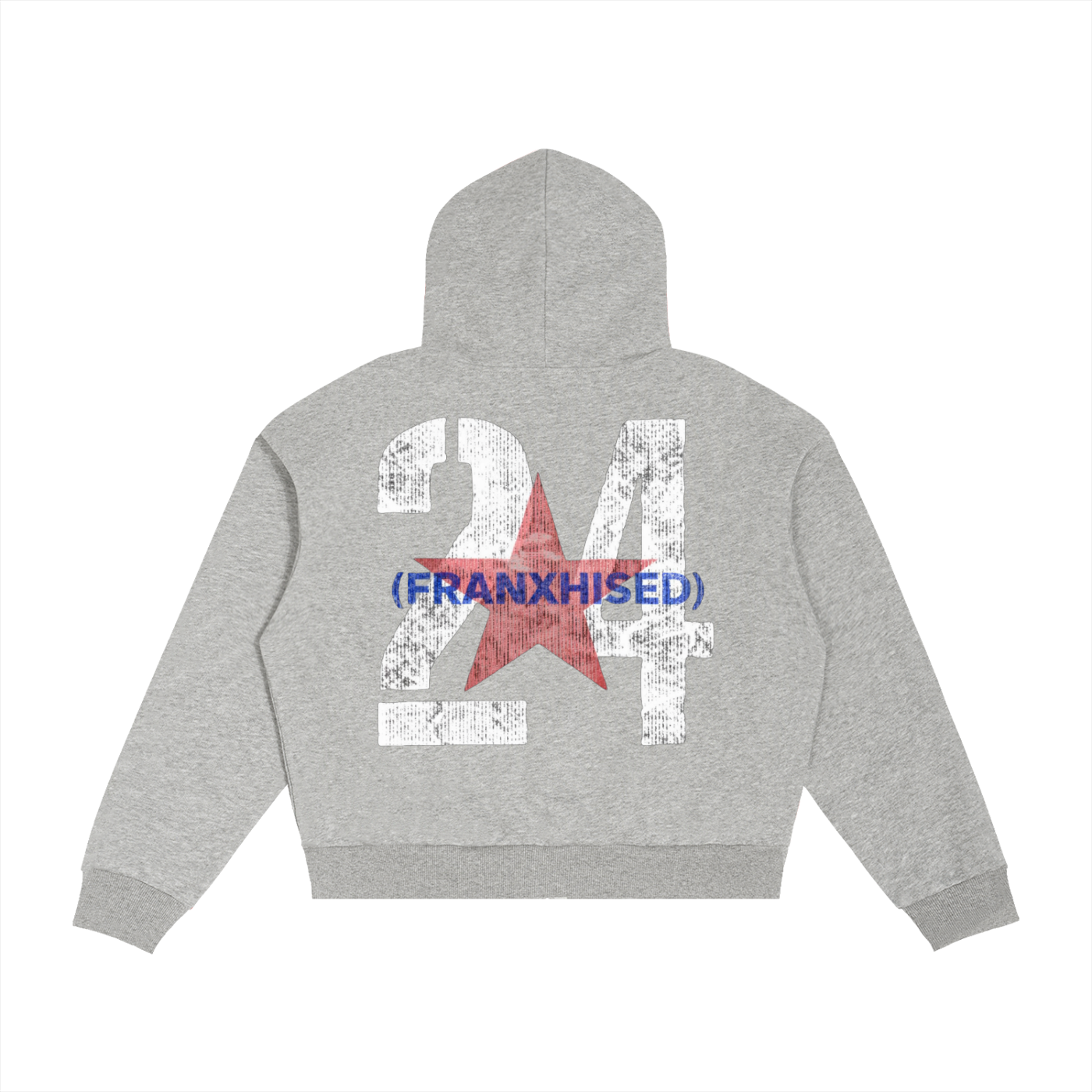 “Franxhised24” Plaid Boxy Zip-Up